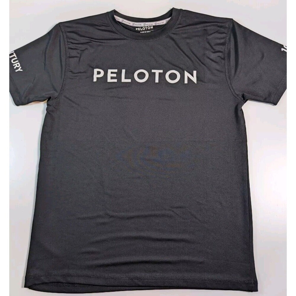 Peloton Shirt Mens XL 100 Century Cycling Athlete Black Short Sleeve Sz XS